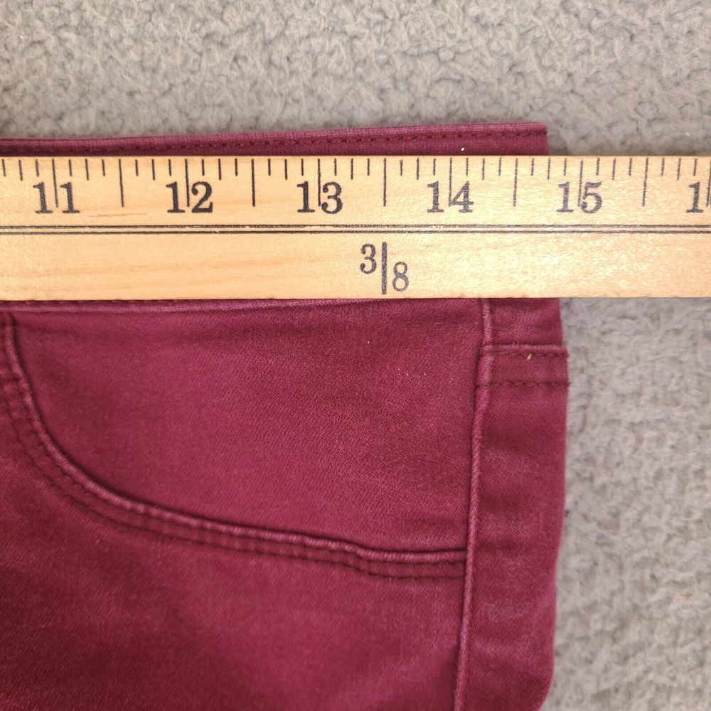 Refuge Skinny‎ Leg Jeans Women's Size 6 Burgundy Red Stretch Mid Rise - Picture 6 of 11